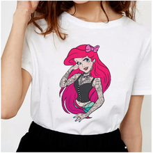 Camiseta feminina punk, t-shirt engraçada manga curta para mulheres, estilo harajuku, de princesa 2024 - compre barato