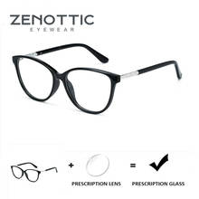 ZENOTTIC-gafas graduadas para mujer, anteojos con diseño de ojo de gato, montura óptica para miopía, antiluz azul, gafas de resina 2024 - compra barato