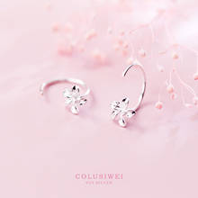 Colusiwei Genuine 925 Sterling Silver Plant Elegant Flower Stud Earrings Silver for Women Fashion Silver Jewelry Christmas Gift 2024 - buy cheap