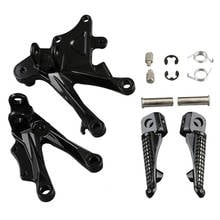 ZX-10R Motorcycle Front Rider Footpegs Footrests Mount Bracket Kit For Kawasaki ZX10R 2006 2007 2008 2009 2010 Black 2024 - buy cheap