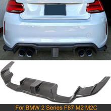 Car Rear Bumper Diffuser Lip For BMW 2 Series F87 M2 M2C 2015-2020 Car Rear Bumper Diffuser with LED Brake Light Carbon Fiber 2024 - buy cheap