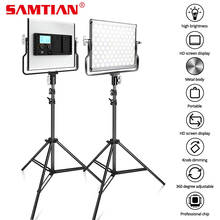 Samtian-luz para estúdio, iluminação para fotos, com suporte tripé e luz de vídeo l4500 2, bicolor, 3200k, 5500k 2024 - compre barato