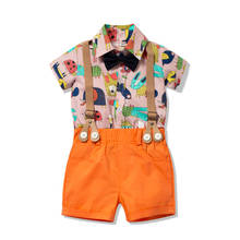 Conjunto de roupas infantis para meninos, roupas de verão para recém-nascidos, 100% algodão, de desenho animado, para meninos 2024 - compre barato