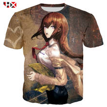 HX-Camiseta de manga corta Harajuku para hombre/mujer, ropa de calle informal con estampado 3D de Anime Steins Gate, Tops, HX780 2024 - compra barato