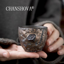 Chansapva 100ml estilo retrô chinês artesanato textura de cerâmica xícara de café xícara de chá de cerâmica china conjunto h430 2024 - compre barato