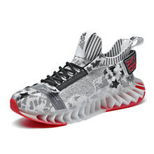 Zapatillas de correr para hombre, zapatos transpirables con hoja reflectante, calcetín de amortiguación, suela gruesa 2024 - compra barato