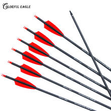 Pure Carbon Arrows 28/30/31 Inch Spine 300 400 Targeting Hunting With Removable Tips for Compound  Recurve Bow 2024 - buy cheap