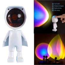 Robot Sunset Lamp Projection Night Light Touch Control Photography Home Room Wall Decoration USB Projection Table Lamp Decor 2024 - buy cheap