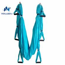 Home gym Aerial Yoga Hammock  pilates band workout Yoga Inversion Swing Trapeze Anti-Gravity Belt Tool Fitness 6 handle 4 hooks 2024 - buy cheap