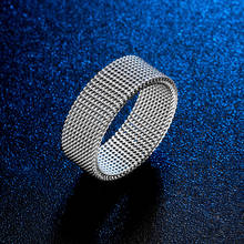 2020 anéis de aço inoxidável dos homens moda fazendo flexível anel líquido preto simples tecelagem anéis steampunk presentes para mulher accessorie 2024 - compre barato