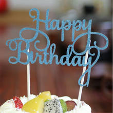 Топперы для торта с блестками Happy шт./упак., 10 дюймов, топперы для торта на день рождения 2024 - купить недорого