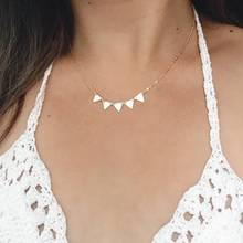 Simple Geometric Triangle Necklaces Gold Silver Color Short Clavicle Chain Charm Necklace for Women Summer Fashion Jewelry 2021 2024 - buy cheap