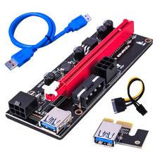 PCI-E Riser 009S 1X 16x Райзер PCI E USB Райзер 009S двойной 6Pin адаптер карта SATA 15pin для BTC Miner r USB 3,0 графическая карта 2024 - купить недорого