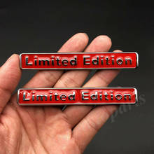 2 piezas de Metal rojo edición limitada para maletero de coche, emblema lateral trasero, insignia, calcomanía 2024 - compra barato