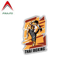 Aliauto Creative Car Sticker Thai Boxing Fighter Personality Waterproof Cover Scratch Reflective Accessories PVC Decal,10cm*6cm 2024 - buy cheap