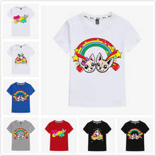 Camiseta fashion para crianças, camiseta macia com estampa de desenhos animados para o verão 2024 - compre barato