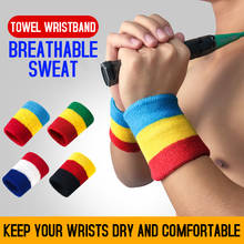 1 pc Wristband cotton wristbands sport sweatband hand band for Fitness gym volleyball tennis Basketball sweat wrist support guar 2024 - buy cheap