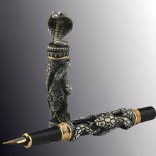 Jinhao caneta tinteiro cobra antiga, cobra cinza, estampa 3d, textura, tecnologia de alívio, ótima coleção, caneta para presente 2024 - compre barato