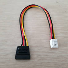 4Pin FDD Floppy Female to 15Pin SATA Female адаптер конвертер силовые Провода кабель 18AWG провод для ITX PC 2024 - купить недорого