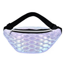 Linger fanny pack holographic Fish patt belt bag banana waist packs Reflective laser Shoulder bag waist pochete women's belt bag 2024 - buy cheap