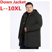 10XL 8XL новый бренд русская зима Мужская Повседневная 90% белая куртка на утином пуху мужские пуховики и пальто теплые куртки пуховое пальто 2024 - купить недорого