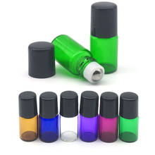 1pcs Mini Perfume Sample 2ml Colorful Roller Glass Bottle Refillable Essential Oil Roll-on Vial 2024 - buy cheap