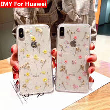 Real Dry Flower Glitter Clear phone case For Huawei P40 P20 Pro P30 Lite Mate 20 30 pro Nova 4 5 6 7 7se honor 20 30 pro cover 2024 - buy cheap