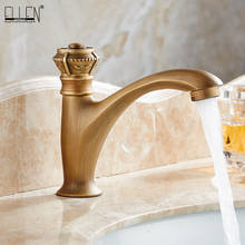 ELLEN Bath Faucet Single Cold Water Crane Antique Bronze Deck Mounted Basin Sink Faucets Tap EL1313 2024 - buy cheap