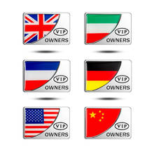 1Pcs Personalized 3D Car Stickers Metal VIP OWNERS National Flag Car Stickers Badge Decoration Stickers Univesal For Most Cars 2024 - buy cheap