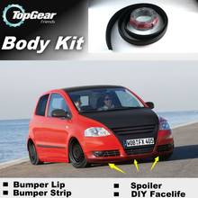 Bumper Lip Deflector Lips For Volkswagen VW Fox / Lupo Front Spoiler Skirt For TopGear Car Tuning / Body Kit / Strip 2024 - buy cheap