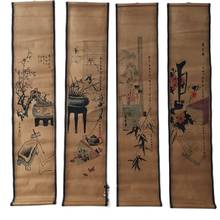 Meilan painting, antique Chinese painting, quadruplicate mural, ink painting, home furnishing and office decoration painting 2024 - buy cheap