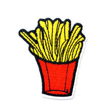 French Fries (Size:5.0x5.5cm) Cloth Patch Badge Embroidered Cute Badges Hippie Iron On Kids Cartoon Patches For Clothes Stickers 2024 - buy cheap