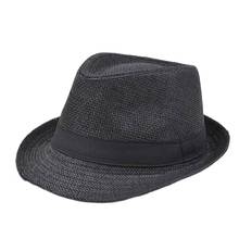 Летняя шляпа из дышащего льна, соломенная шляпа для мужчин и женщин, Повседневная пляжная шляпа Панамы, джаз, шляпа от солнца, шляпа в английском стиле 2024 - купить недорого