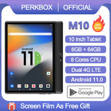 PERKBOX Tablet M10, Octa Core Processor, 6GB RAM, 64GB Storage, Android 11.0 OS, 10 Inch tablet, 1280x800 IPS, Wi-Fi, USB Type C 2024 - buy cheap