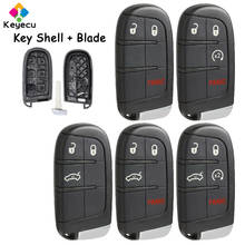 KEYECU Smart Remote Control Car Key Shell Case Cover With 3 4 5 Buttons - FOB for Jeep Compass Renegade 2016 2017 2018 2019 2024 - buy cheap