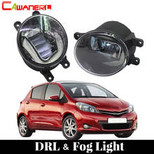 Cawanerl Car Accessories LED Lamp Fog Light DRL Daytime Running Light White 12V Styling 2 Pieces For Toyota Yaris 2006-2013 2024 - buy cheap