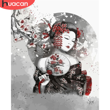 HUACAN Paint By Numbers Japanese Woman HandPainted Painting Art Gift DIY Pictures By Number On Canvas Home Decoration 2024 - buy cheap
