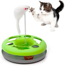 Мягкая игрушка для кошек, мячик-мышь, бегущий мяч с колокольчиком, пластиковая забавная игрушка для кошек, Интерактивная тренировочная игрушка для кошек, игрушка продукция для домашних животных 2024 - купить недорого