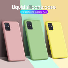 Funda de silicona líquida suave para Samsung A51, carcasa de teléfono para Samsung Galaxy M40, A50, A40, A30, A70, A60, A20, S10 Plus, S10e 2024 - compra barato