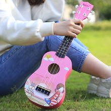 Укулеле M MBAT, гавайская мини-гитара из липы, 21 дюйм, 4 струны, розового и синего цвета, детские подарки, детские игрушки, музыкальные инструменты 2024 - купить недорого