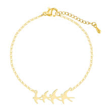 South Korea New Simple Animal Swallow Bracelet Fashion Women's Gold Silver Color Bracelet Charming Women Wedding Party Jewelry 2024 - buy cheap