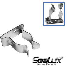 Sealux 1 Pcs 301 Stainless Steel Marine Camper Yachts Hook Holder Clip Adjustable spring clamp For Boat Yacht Canoe Fishing 2024 - buy cheap