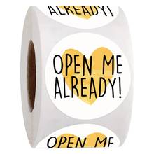 1.5 inch Round letter Open Me Already Stickers Thank You Stickers For Gift Box Decor Labels Stationery Envelope Seal Labels 2024 - buy cheap