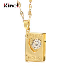 Kinel 2021 New Korean Natural Zircon Charm Necklaces For Girl Women's Gold Color Book Pendant Necklace Fashion Jewelry Wholesale 2024 - buy cheap