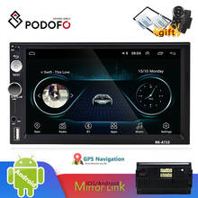 Podofo2 Din Android Car Radio Car Multimedia Video Player 7" Universal 2DIN Stereo Radio GPS For Volkswagen Nissan Hyundai Kia 2024 - buy cheap