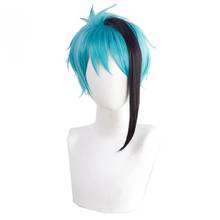 Anime twisted wonderland cosplay floyd/jade peruca halloween carnaval perucas cosplay prop + tampão peruca livre 2024 - compre barato