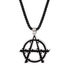 Collar con colgante de símbolo de anarquía para hombre y mujer, cadena de Color negro, joyería gótica, regalo, gran oferta 2024 - compra barato