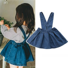 0-5Y Kids Baby Girls Denim Suspender Skirts Overalls 2021 Summer Autumn Solid Color A-line Skirt Toddler Baby Clothes 2024 - buy cheap