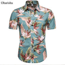 Summer Man Shirt Mens Ethnic Printed Fashion Cotton Short Sleeve Loose Hawaiian Shirt Casual Holiday Beach Shirts Male Cool Tops 2024 - buy cheap