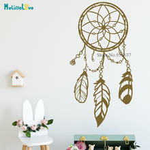 Boho Dreamcatcher Decal Nursery Feathers Decor Art Baby Girl's Room Decals Removable Vinyl Wall Sticker Mural BB945 2024 - buy cheap